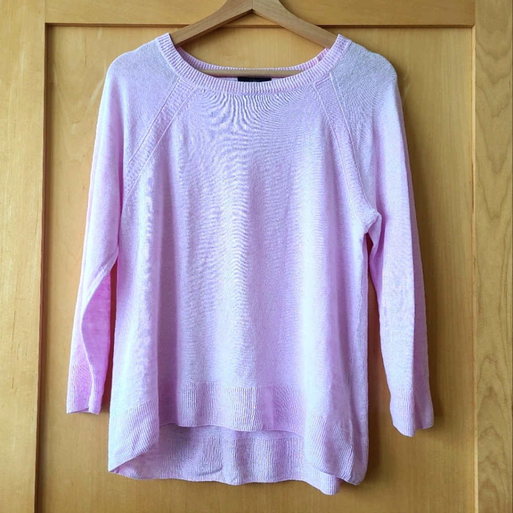 J. Crew lightweight linen sweater, light lilac purple pastel, Size S